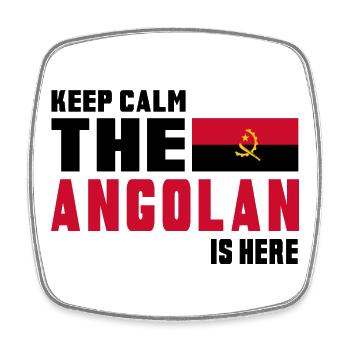 Conception du drapeau Angola Keep Calm - Magnet carré - blanc - Devant