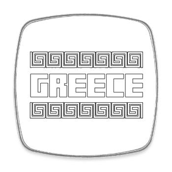 Griechenland Land Inseln Hellas Symbol Geschenk - Viereckiger Kühlschrankmagnet - Weiß - Vorne
