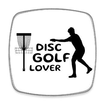 Disc Golf Lover Design Geschenk - Viereckiger Kühlschrankmagnet - Weiß - Vorne
