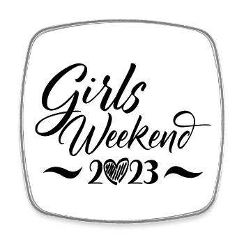 Girls Weekend 2023 Cute Girls Party Trip Vacances - Magnet carré - blanc - Devant