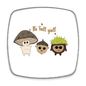 It's fall y'all - Square fridge magnet - white - Front