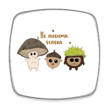 Sa saison ausumn - Magnet carré - blanc - Devant