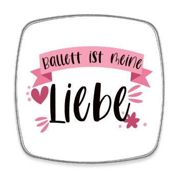 Ballett tanzen Ballerina Tänzerin Geschenk - Viereckiger Kühlschrankmagnet - Weiß - Vorne