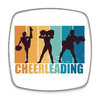 Cheerleading Cheerleader Vintage Cadeau - Magnet carré - blanc - Devant