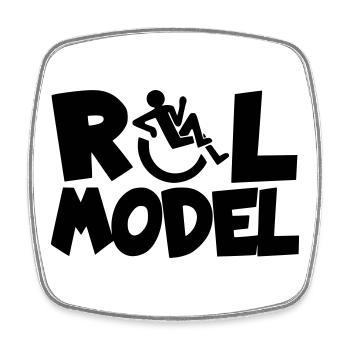 Every wheelchair user is a role model * - Square fridge magnet - white - Front