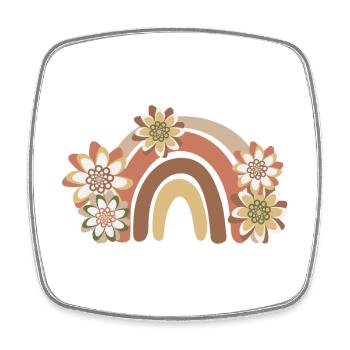 Regenbogen Boho, Bohême - Viereckiger Kühlschrankmagnet - Weiß - Vorne