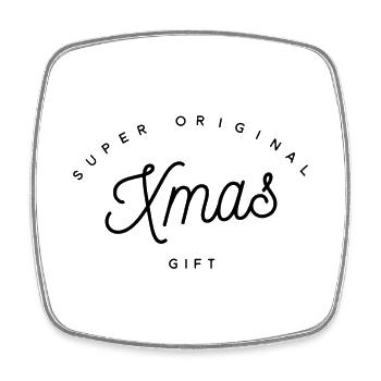 Super originelles Weihnachtsgeschenk - Viereckiger Kühlschrankmagnet - Weiß - Vorne