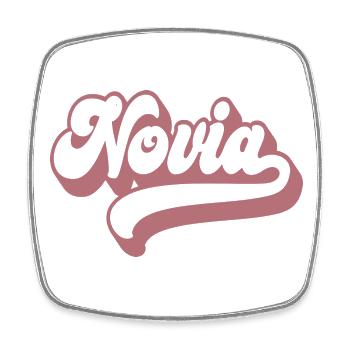 Novia Girlfriend Engagement Bridal Shower Wedding - Square fridge magnet - white - Front