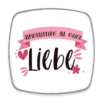 Klettern Alpinklettern Liebe Berge Alpin Geschenk - Viereckiger Kühlschrankmagnet - Weiß - Vorne