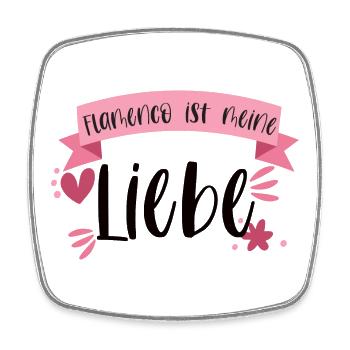 Flamenco ist meine Liebe Geschenk - Viereckiger Kühlschrankmagnet - Weiß - Vorne