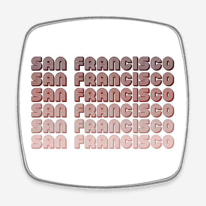 Motif de gradient de grille de San Francisco - Magnet carré - blanc