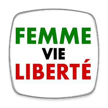 Femme vie liberté - Magnet carré - blanc - Devant