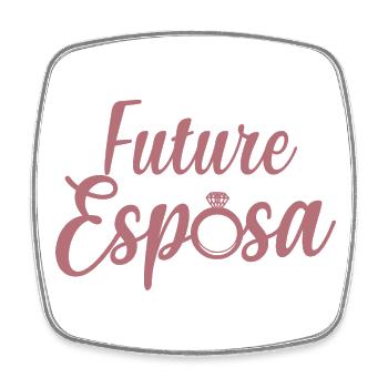 Future Esposa Engagement Bridal Shower Wedding - Square fridge magnet - white - Front