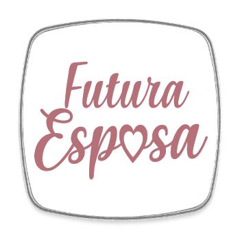 Futura Esposa Engagement Bridal Shower Wedding - Square fridge magnet - white - Front
