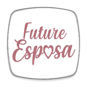 Future Esposa Engagement Bridal Shower Wedding - Square fridge magnet - white - Front