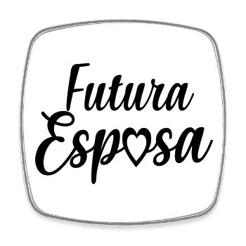 Futura Esposa Engagement Bridal Shower Wedding - Square fridge magnet - white - Front