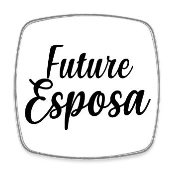 Future Esposa Engagement Bridal Shower Wedding - Square fridge magnet - white - Front