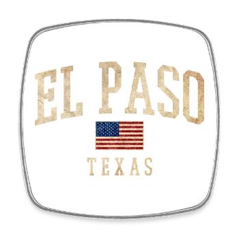 El Paso Texas Vintage Americana - Square fridge magnet - white - Front
