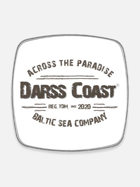 Darss Coast - Dein Statement für den Darß - Viereckiger Kühlschrankmagnet - Weiß