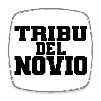 Tribu del Novio Groom's Tribe Wedding Groomsmen - Square fridge magnet - white - Front