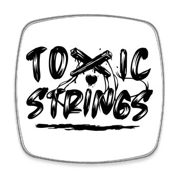 Toxic Strings - Square fridge magnet - white - Front
