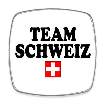 Team schweiz - Viereckiger Kühlschrankmagnet - Weiß - Vorne