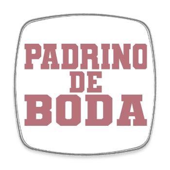 Padrino de Boda, Best Man Wedding Party Groomsmen - Square fridge magnet - white - Front