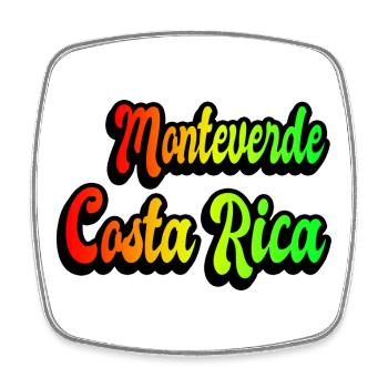 Monteverde Costa Rica rainbow design - Square fridge magnet - white - Front