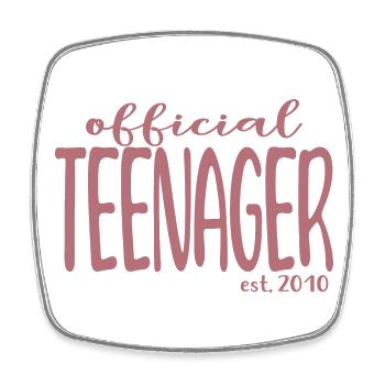 Official Teenager Est. 2010 Cool 13th Birthday - Magnet carré - blanc - Devant