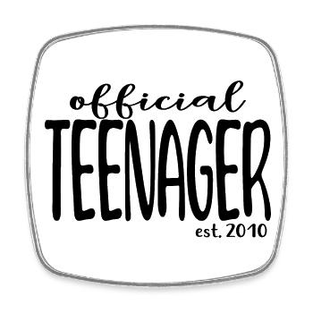 Official Teenager Est. 2010 Cool 13th Birthday - Magnet carré - blanc - Devant