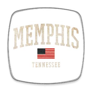 Memphis Tennessee Vintage Flag - Viereckiger Kühlschrankmagnet - Weiß - Vorne