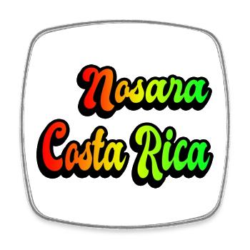 Nosara Costa Rica Regenbogen Design - Viereckiger Kühlschrankmagnet - Weiß - Vorne