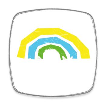 Maman, 2 followers, jumeaux, maman 2 fois - Magnet carré - blanc - Devant