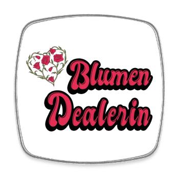 Blumen Dealerin - Viereckiger Kühlschrankmagnet - Weiß - Vorne