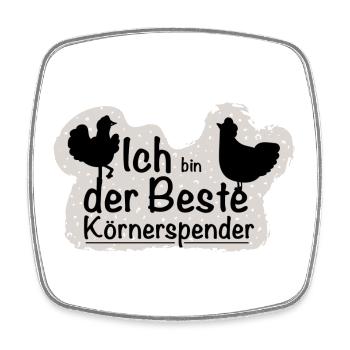 Körnerspender - Viereckiger Kühlschrankmagnet - Weiß - Vorne