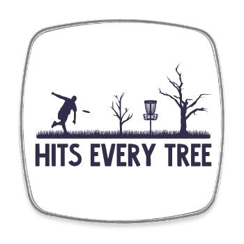 Disc Golf Player Graphics Discgolfer Discgolf - Square fridge magnet - white - Front