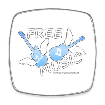 Free Music - Square fridge magnet - white - Front