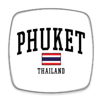 Phuket Thailand Flag Motif Graphic - Square fridge magnet - white - Front