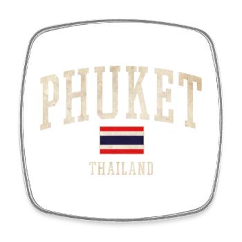 Phuket Thailand Vintage-Logo - Viereckiger Kühlschrankmagnet - Weiß - Vorne