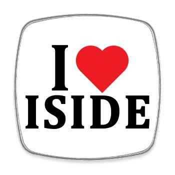 T-Shirt Ich liebe Isis T-Shirt Geschenkidee - Viereckiger Kühlschrankmagnet - Weiß - Vorne