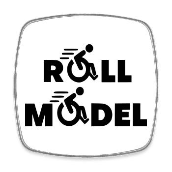 Every wheelchair user is a role model * - Square fridge magnet - white - Front
