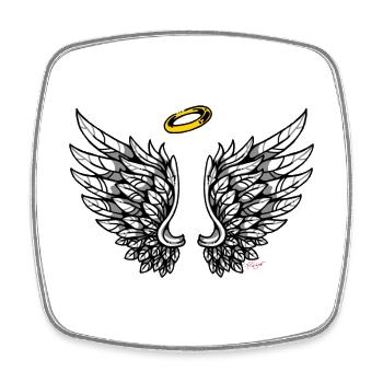 Wings Angel Wings Angels - Square fridge magnet - white - Front