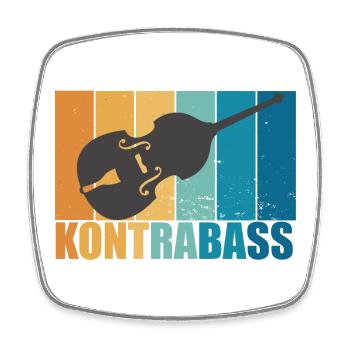 Kontrabass Vintage Instrument Musiker Geschenk - Viereckiger Kühlschrankmagnet - Weiß - Vorne