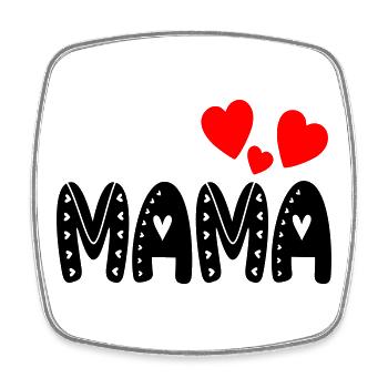 SCHRIFTZUG MAMA - MUTTERTAG GESCHENKIDEEN - Viereckiger Kühlschrankmagnet - Weiß - Vorne