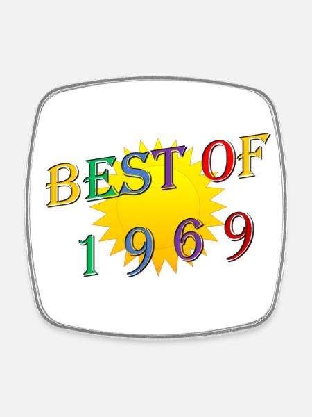 Sun 1969 - Square fridge magnet - white