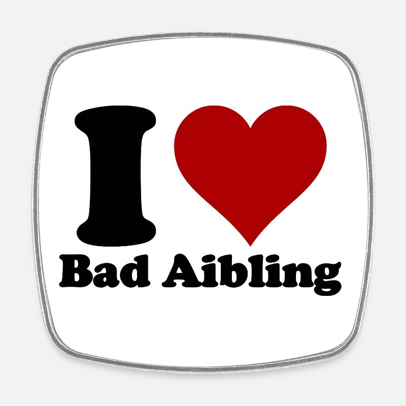 J’aime Bad Aibling - Magnet carré - blanc