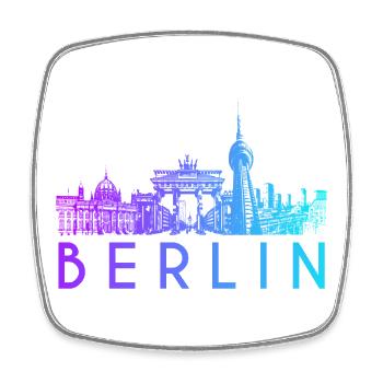 Horizon de Berlin - Magnet carré - blanc - Devant