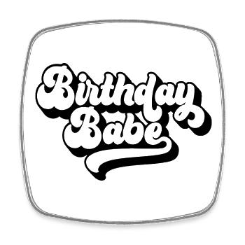 Birthday Babe Matching Group Geburtstagsparty Geschenk - Viereckiger Kühlschrankmagnet - Weiß - Vorne