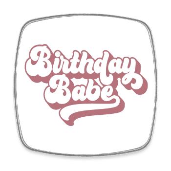 Birthday Babe Matching Group Geburtstagsparty Geschenk - Viereckiger Kühlschrankmagnet - Weiß - Vorne