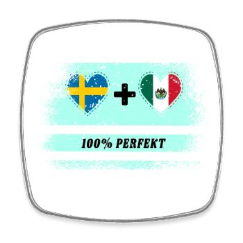 Mexique et Suède 100% parfait / cadeau - Magnet carré - blanc - Devant